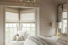 a cozy neutral chalet bedroom design