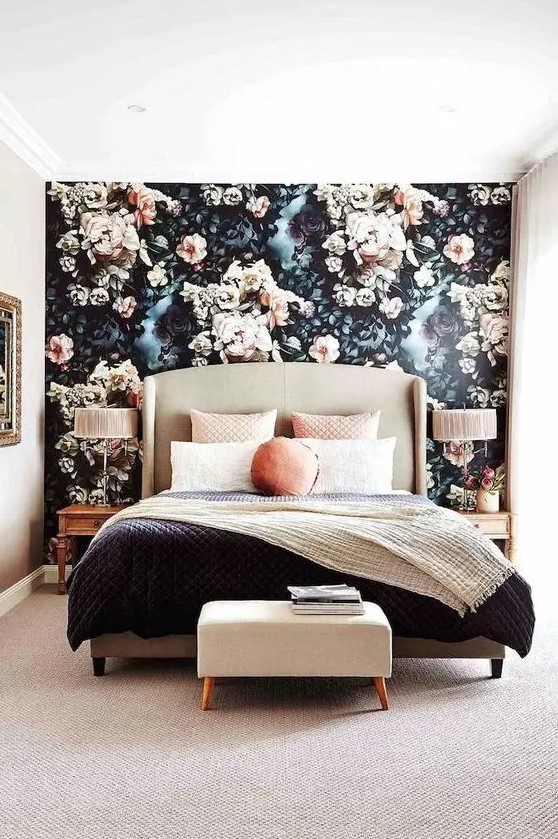 40 Dreamy Bedroom Floral Print Ideas DigsDigs
