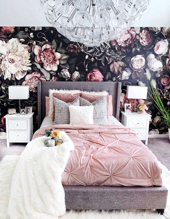 40 Dreamy Bedroom Floral Print Ideas DigsDigs
