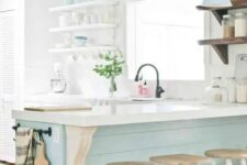 a cute beach-inspired kitchen design