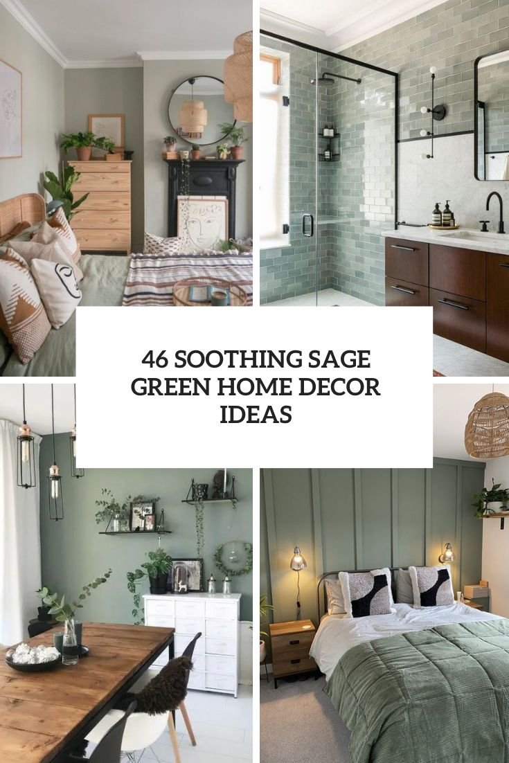 soothing sage green home decor ideas cover