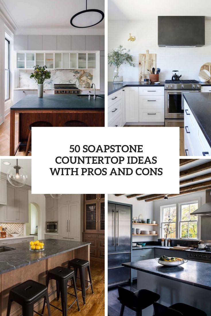 soapstone countertop ideas wiht pros and cons cover