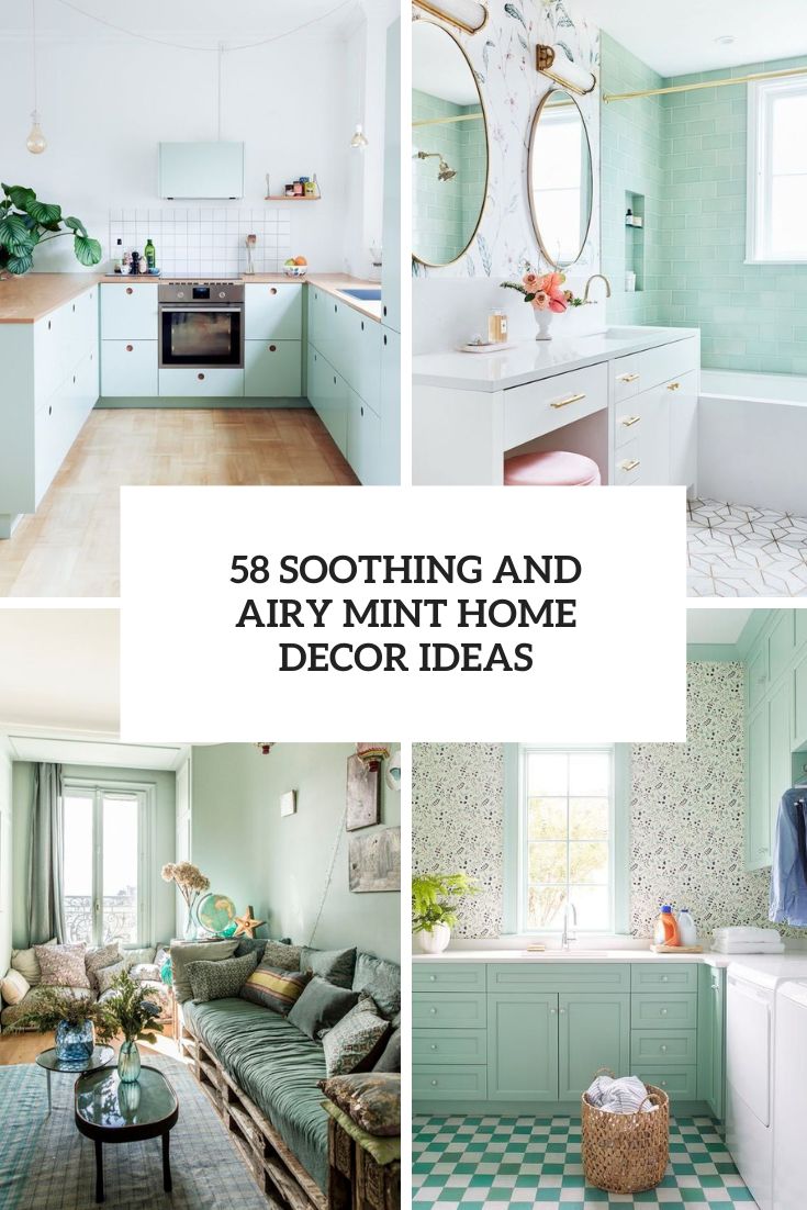 soothing and airy mint home decor ideas cover