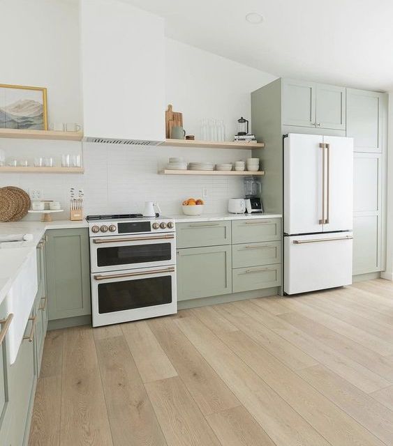 50 Stylish And Welcoming Sage Green Kitchens - DigsDigs