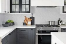 a simple two-tone kitchen design