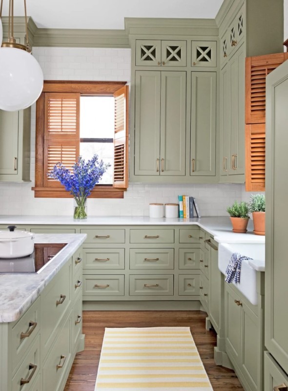 Sage Green Kitchen Vinyl Wrap At Makayla Conrick Blog