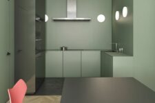 a functional modern pastel kitchen design