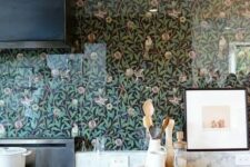 16 cover the wallpaper with acrylic or glass screens to save the wallpaper from grease and water splashes