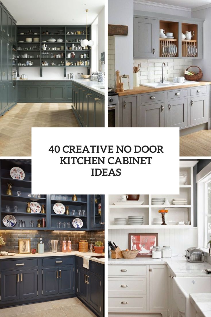 creative no door kitchen cabinet ideas cover
