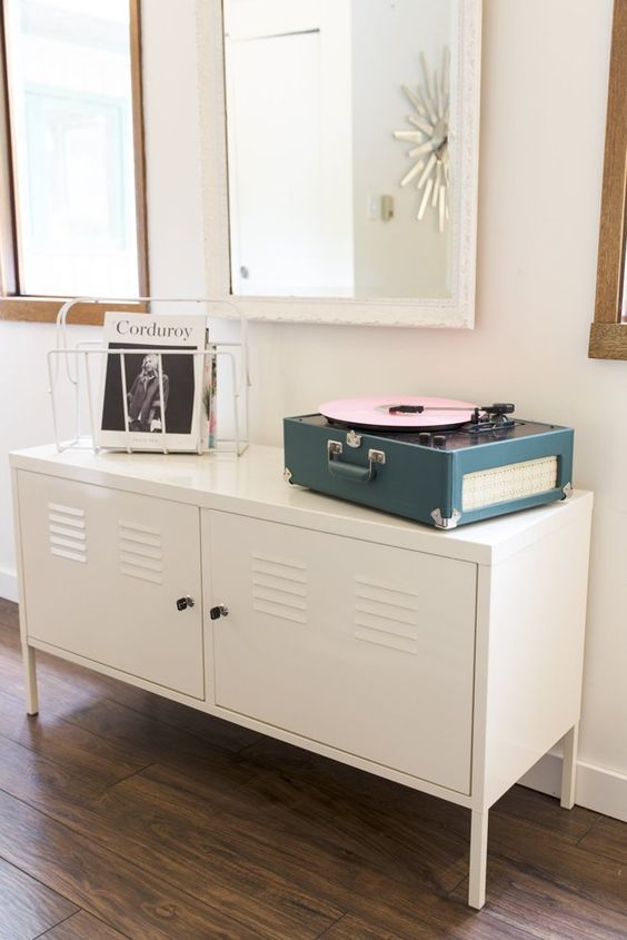a creamy locker can be an alternative to a TV console or some other console or vanity, it will give much storage space