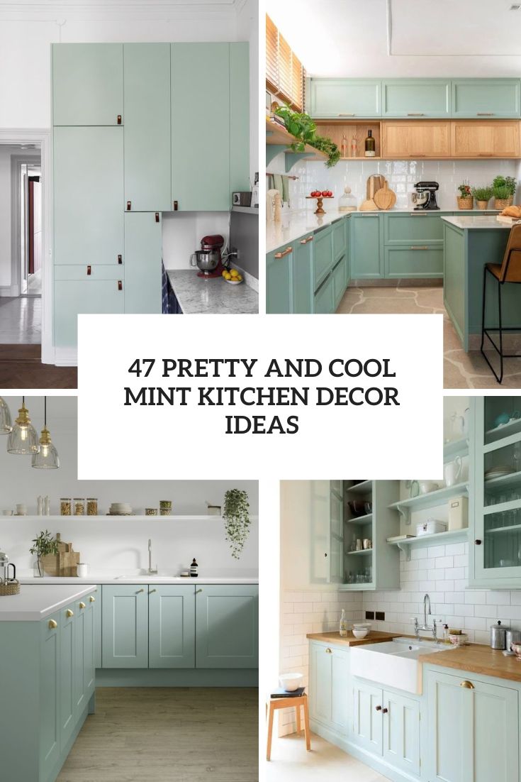 47 Pretty And Cool Mint Kitchen Decor Ideas - DigsDigs