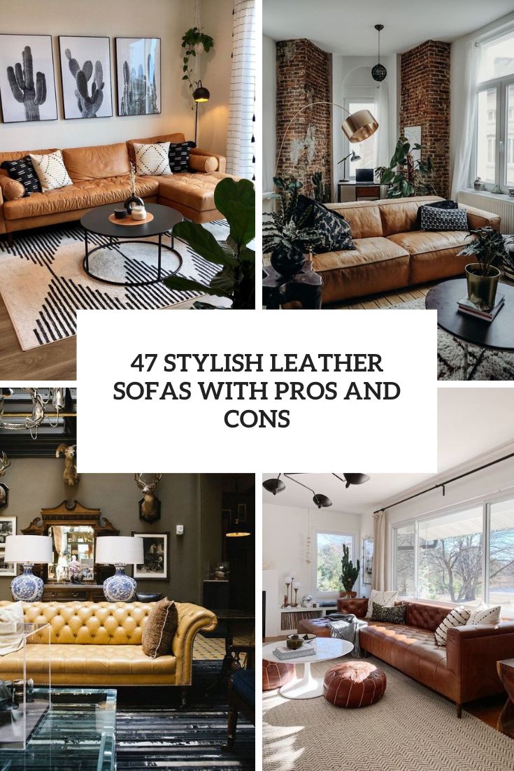 47 Stylish Leather Sofas With Pros And Cons