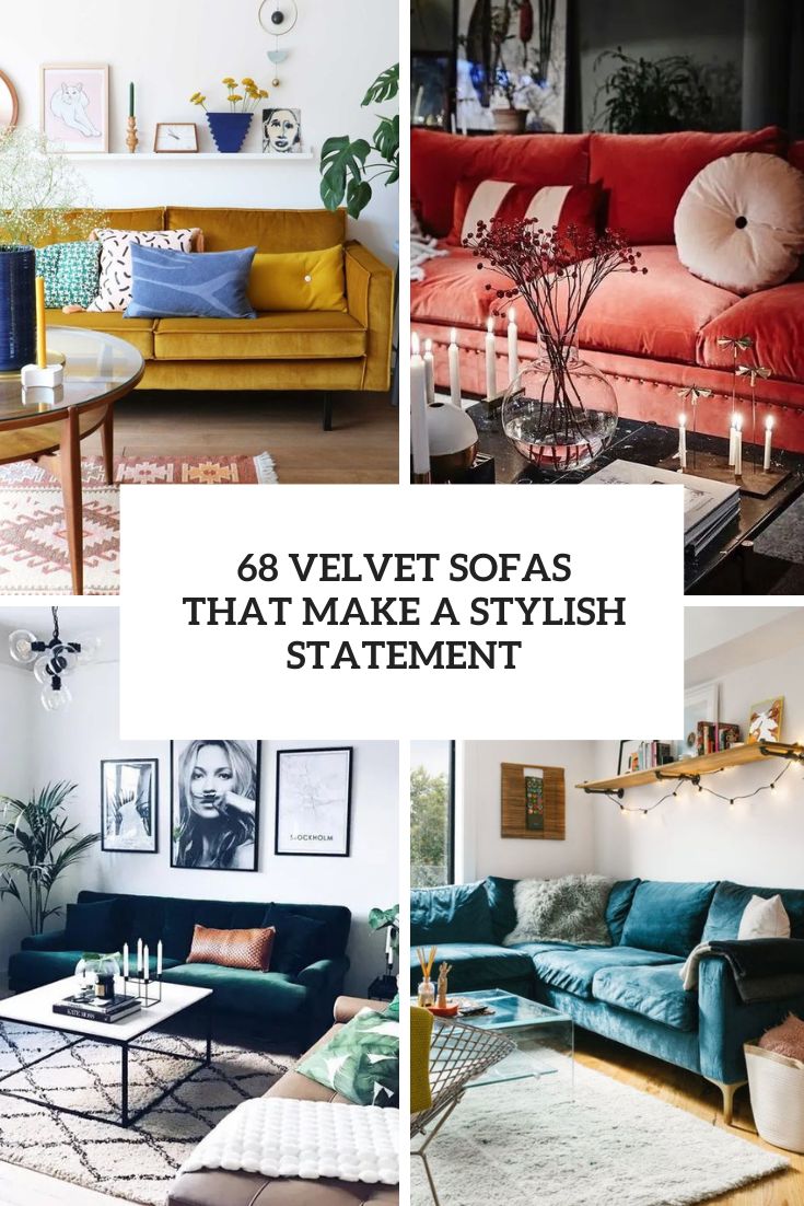 68 Velvet Sofas That Make A Stylish Statement