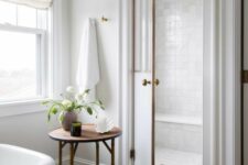 a relaxing farmhouse bathroom design