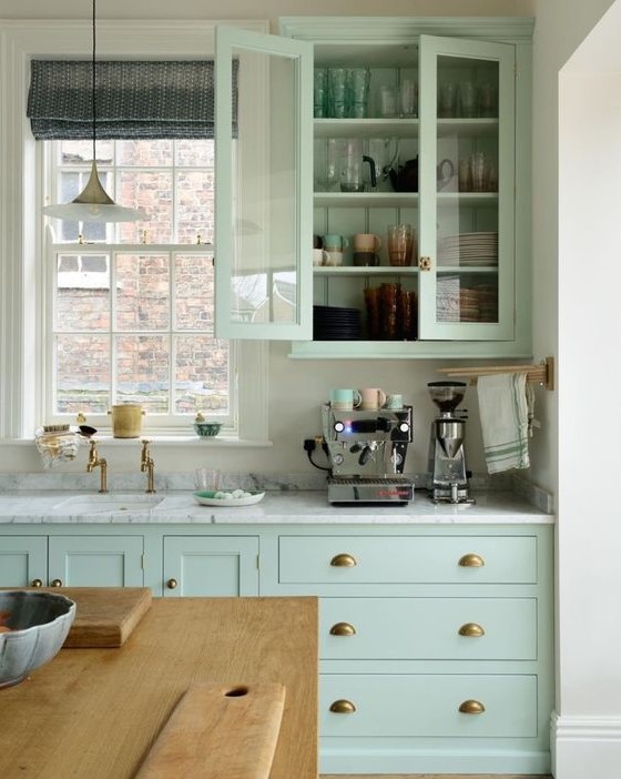 47 Pretty And Cool Mint Kitchen Decor Ideas - DigsDigs