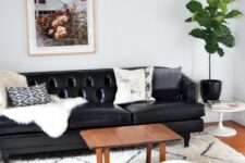 a cozy scandi living room