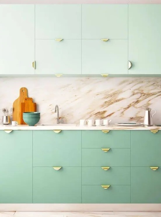 47 Pretty And Cool Mint Kitchen Decor Ideas DigsDigs