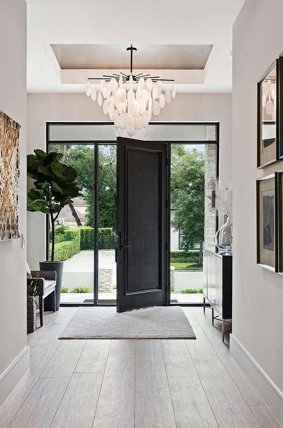 39 Timelessly Elegant Black And White Entryways DigsDigs