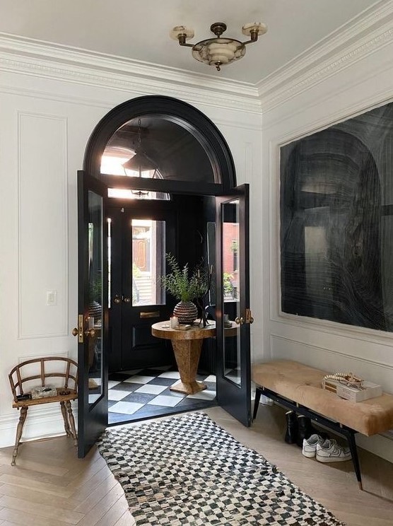 39 Timelessly Elegant Black And White Entryways - DigsDigs