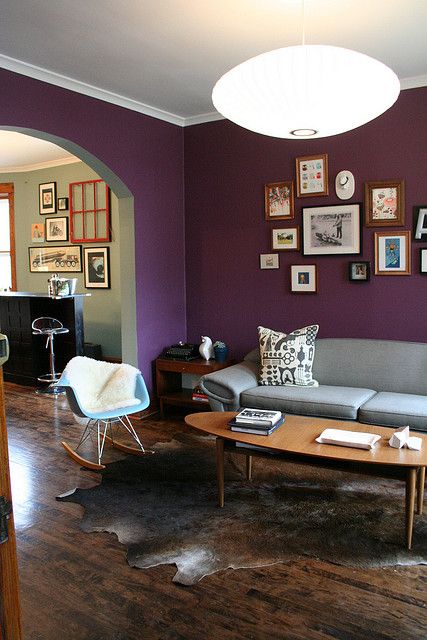 Purple And Brown Living Rooms