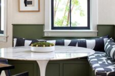 a cozy breakfast corner nook
