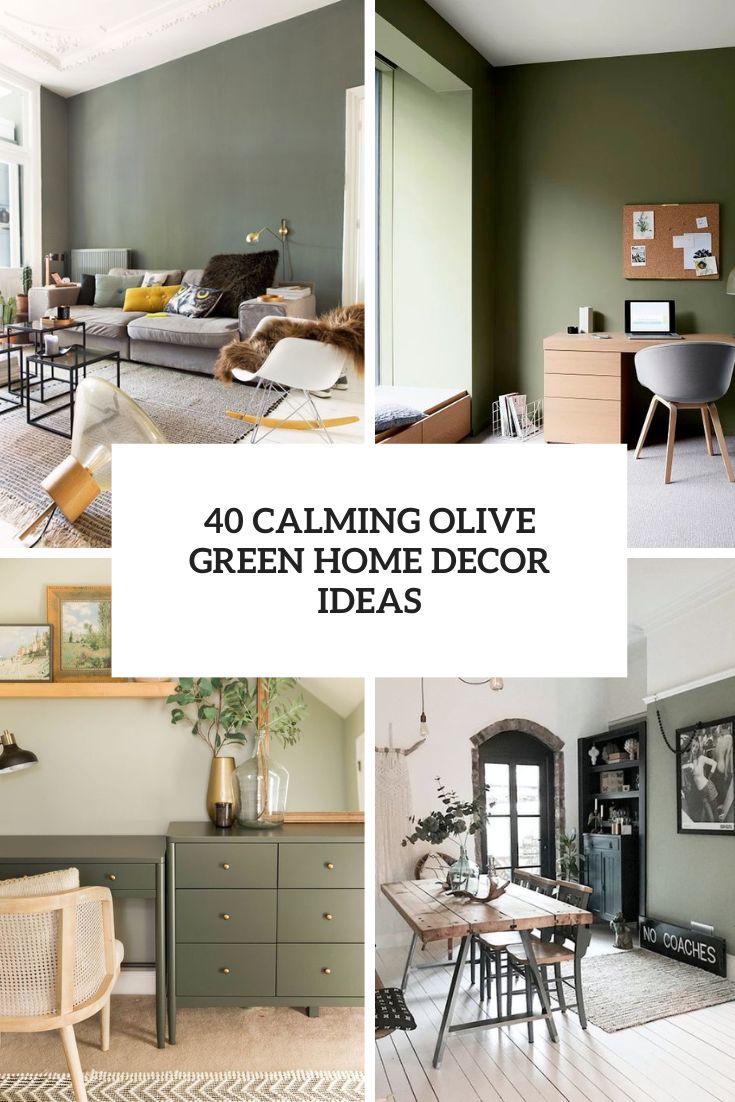 calming olive green home decor ideas cover