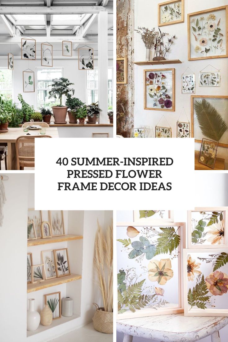 summer inspired pressed flower frame decor ideas cover
