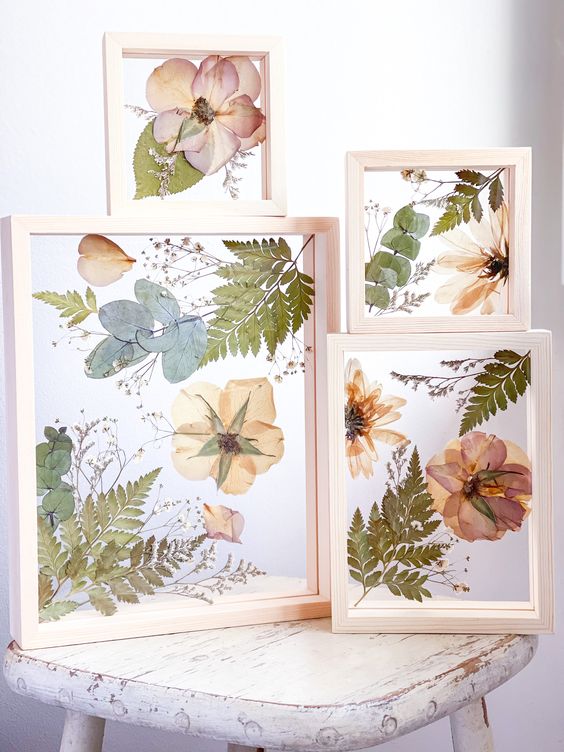 40 Summer-Inspired Pressed Flower Frame Decor Ideas - DigsDigs