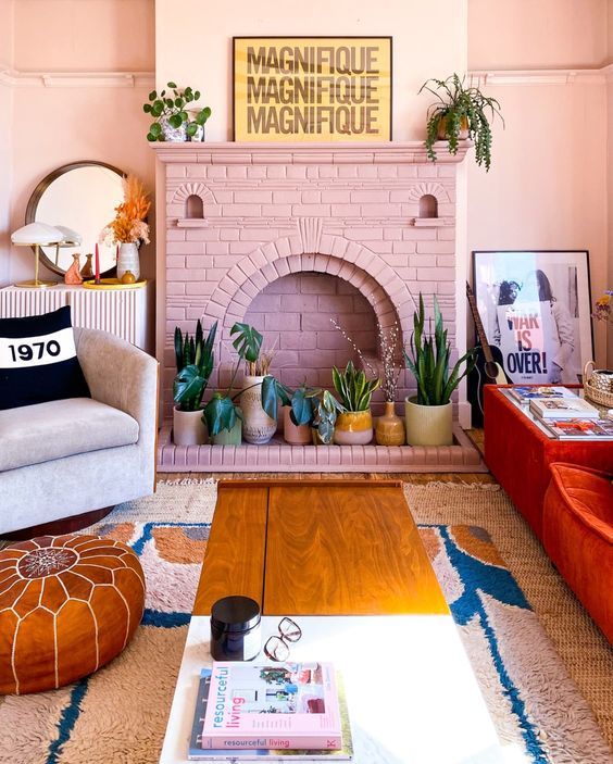 43 Painted Brick Fireplaces For A Bold Touch DigsDigs
