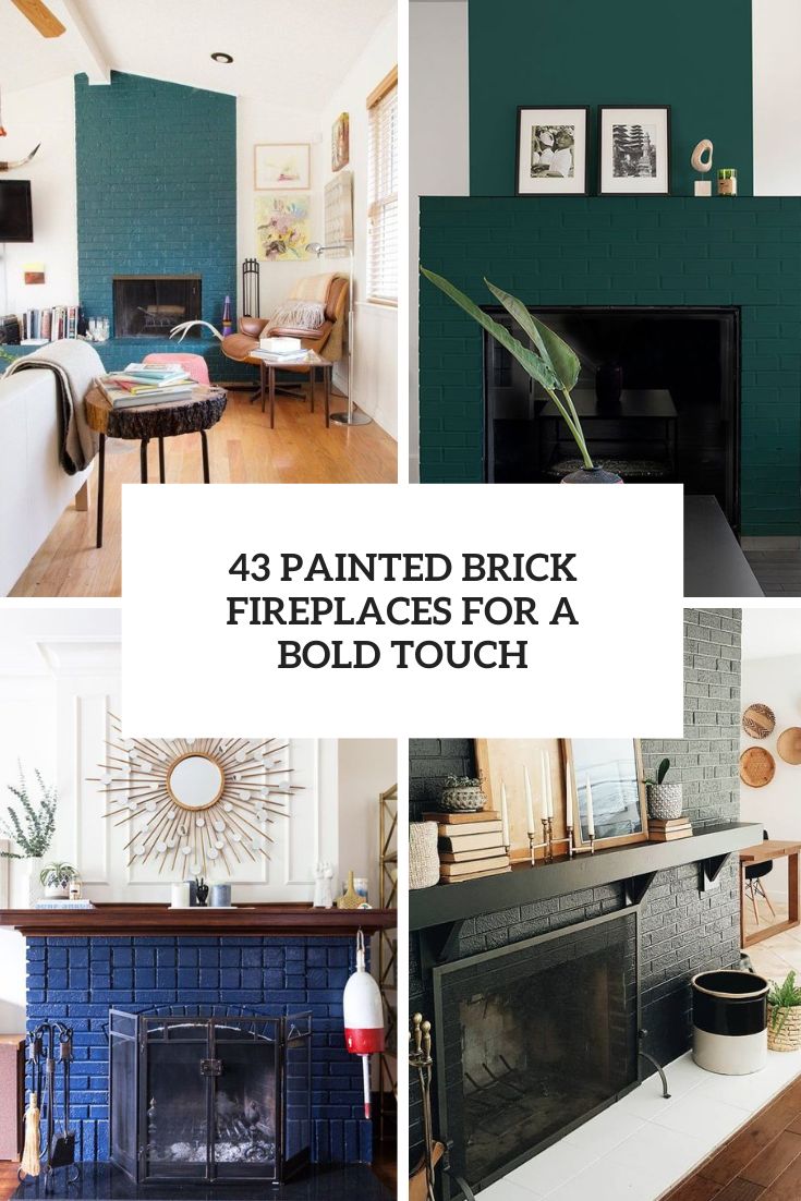 43 Painted Brick Fireplaces For A Bold Touch