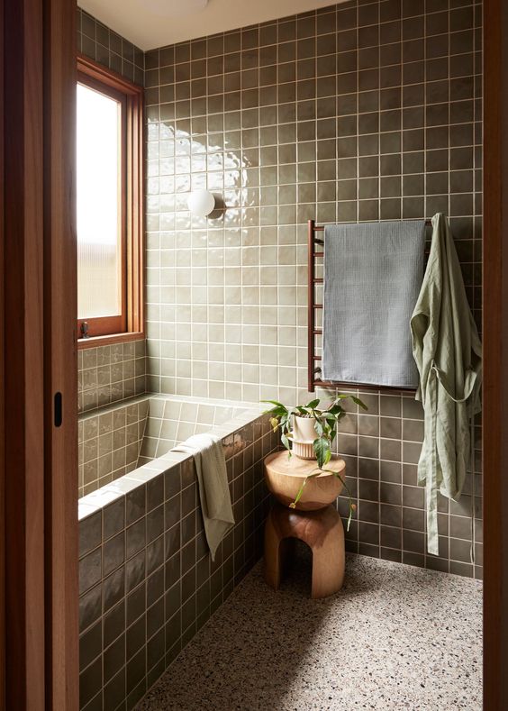 64 Cool Square Tile Ideas For Bathrooms - DigsDigs
