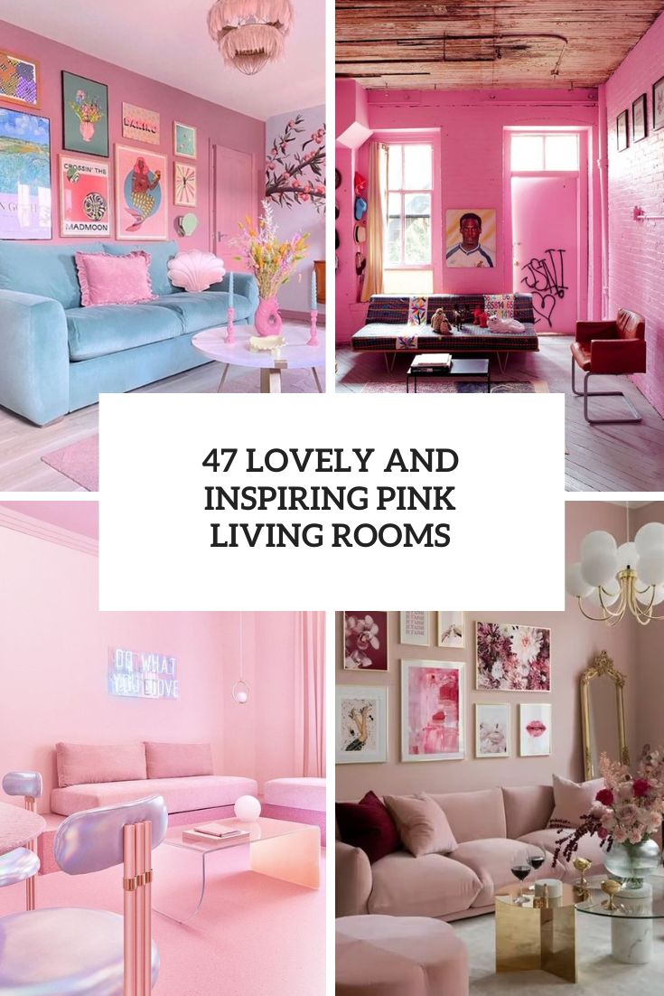 47 Lovely And Inspiring Pink Living Rooms