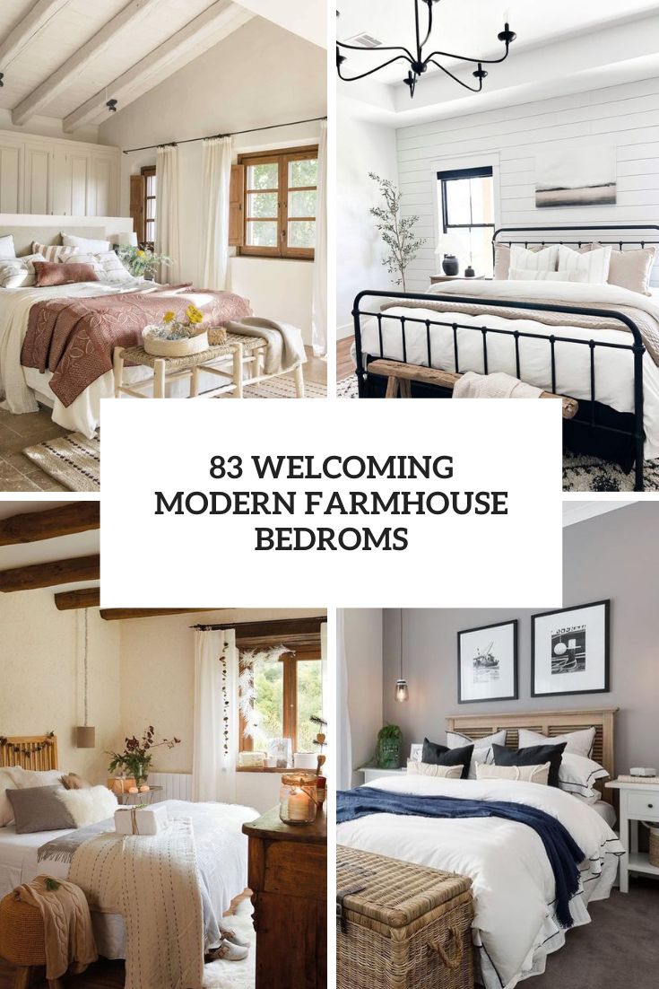 83 Welcoming Modern Farmhouse Bedrooms