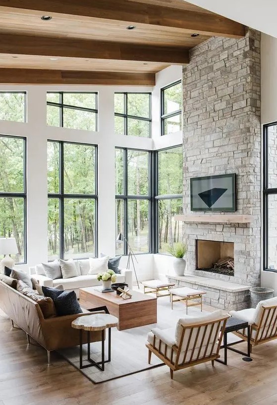76 Modern Farmhouse Living Room Decor Ideas - DigsDigs
