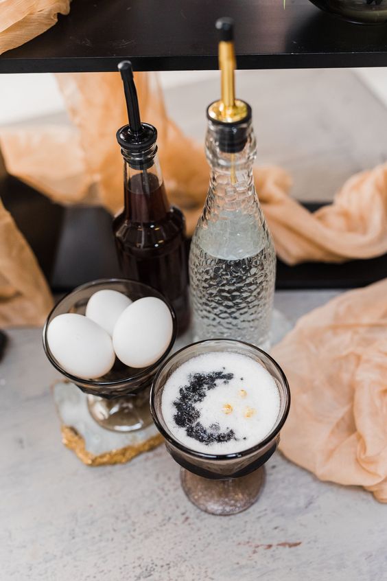 a drink with a moon is a lovely addition to your celestial Halloween party