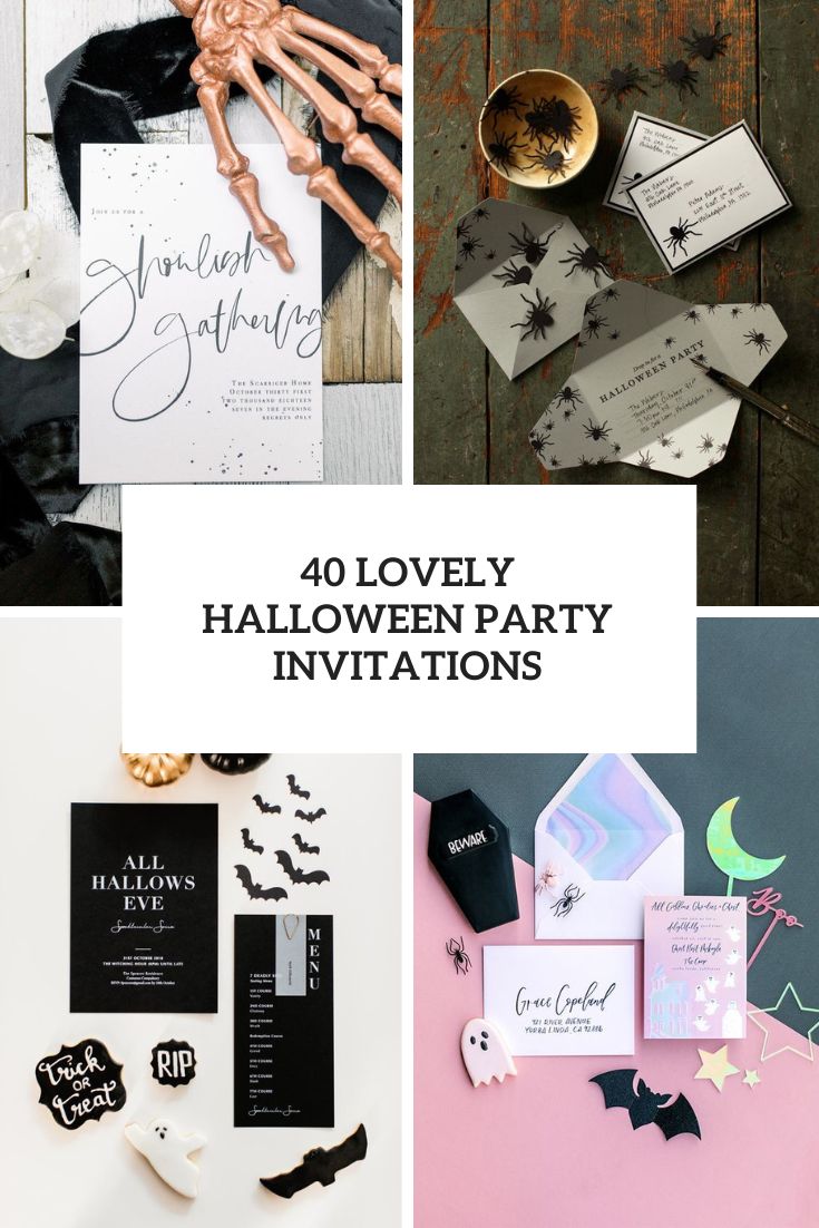 40 Lovely Halloween Party Invitations