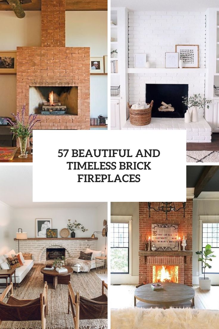 57 Beautiful And Timeless Brick Fireplaces