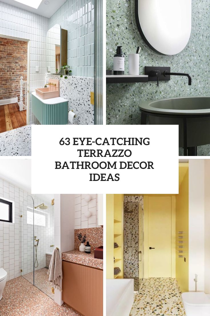 63 Eye-Catching Terrazzo Bathroom Decor Ideas