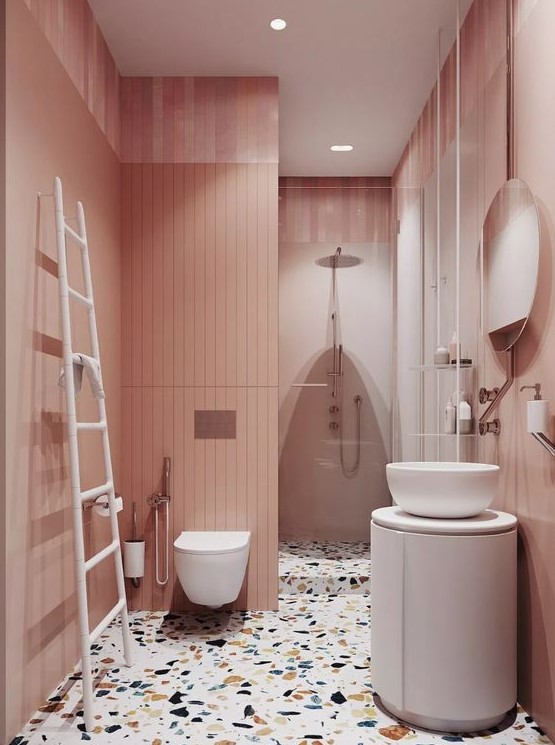 63 Eye-Catching Terrazzo Bathroom Decor Ideas - DigsDigs