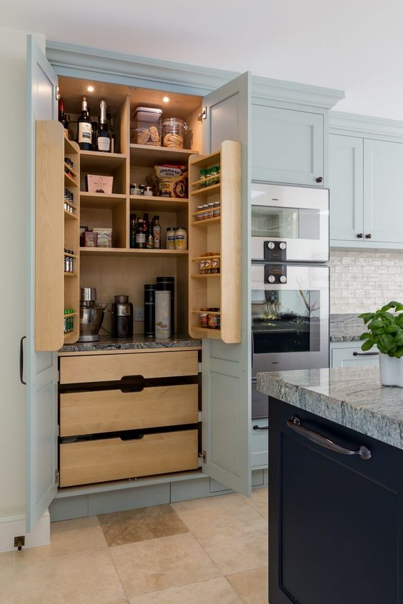 50 Smart And Cool Built-In Pantry Ideas - DigsDigs