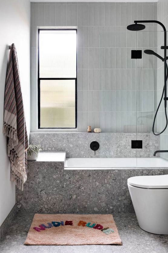 63 Eye-Catching Terrazzo Bathroom Decor Ideas - DigsDigs