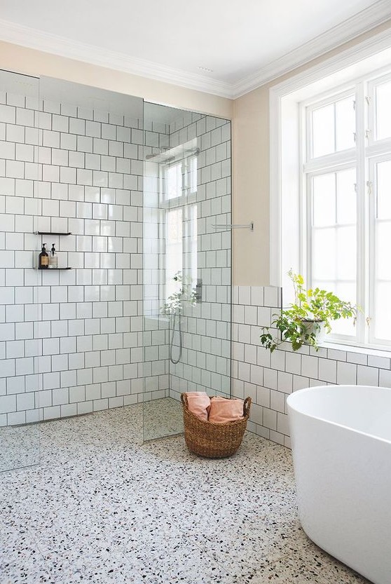 63 Eye-Catching Terrazzo Bathroom Decor Ideas - DigsDigs