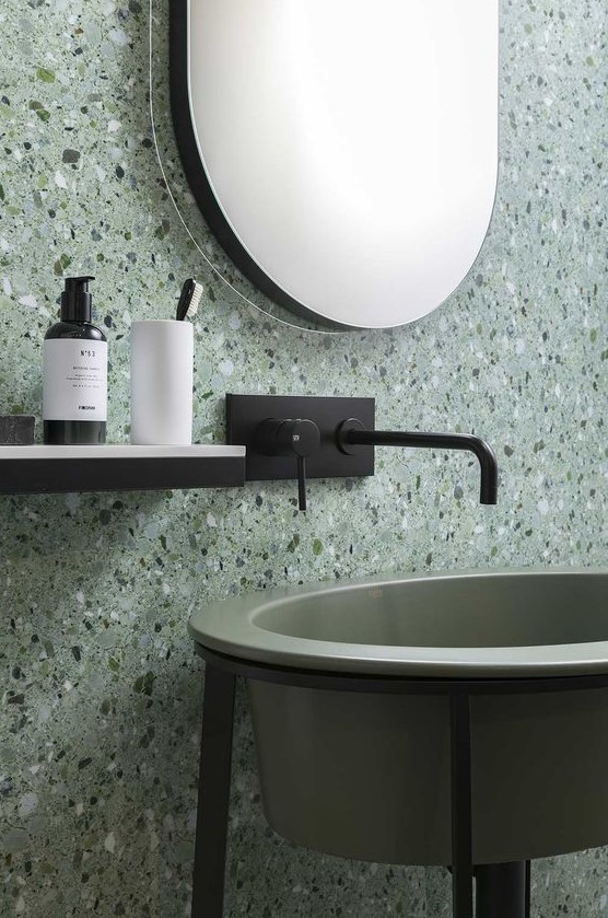 63 Eye-Catching Terrazzo Bathroom Decor Ideas - DigsDigs