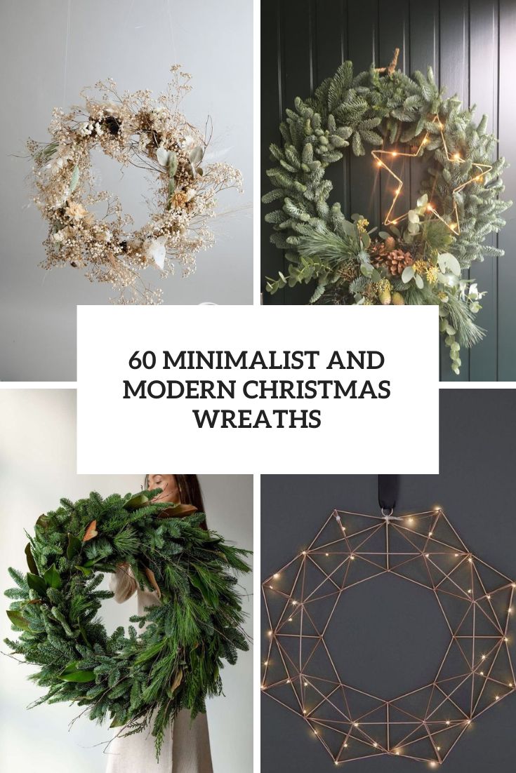 minimalist and modern christmas wreaths cover