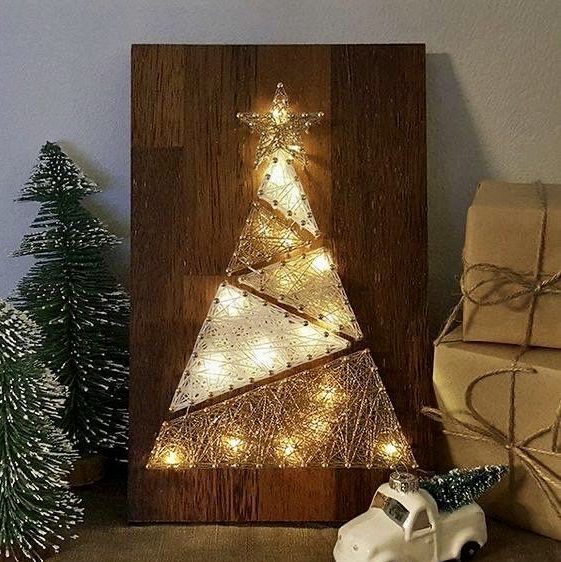 59 Inspiring Christmas String Art Decor Ideas DigsDigs