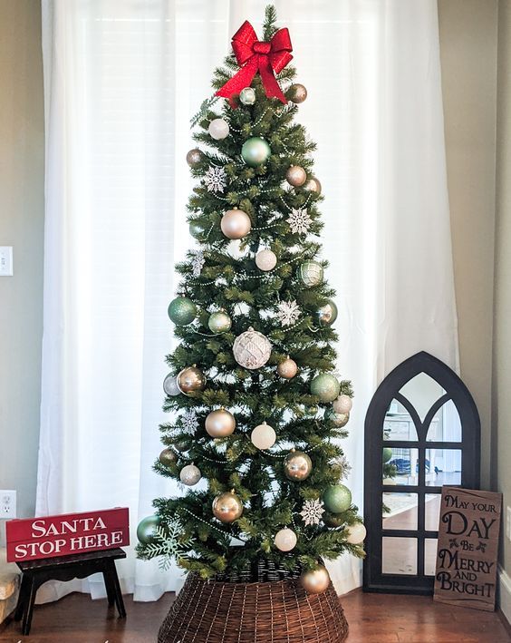 Tall slim best sale christmas tree
