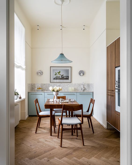 Image showcasing 56 Elegant And Eye-Catchy Herringbone Floor Ideas - DigsDigs