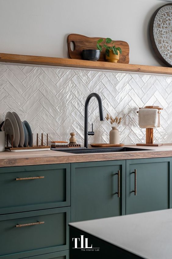 70 EyeCatchy Herringbone Tile Backsplashes DigsDigs