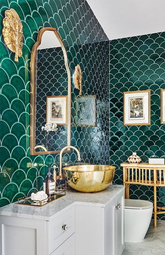 67 Whimsy Fish Scale Tile Ideas For Bathrooms - DigsDigs