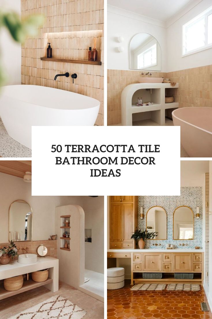 50 Terracotta Tile Bathroom Decor Ideas DigsDigs